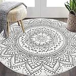 HEBE Large Round Area Rug Chic Mand
