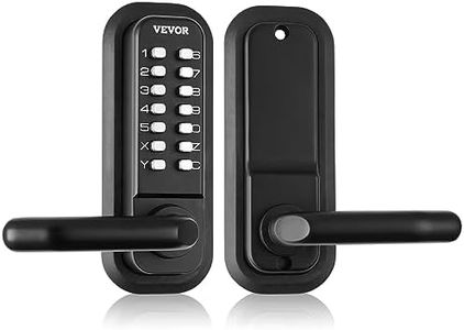 VEVOR Mechanical Keyless Entry Door Lock, 14 Digit Keypad, Water-Proof Zinc Alloy, Embedded Outdoor Gate Door Locks Set with Keypad and Handle, Easy to Install, for Garden, Garage, Yard, Storage Shed