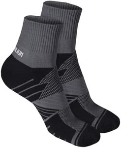 HEELIUM Bamboo Athletic Socks for Men & Women | 3X Tougher & Durable, Ultra Soft & Blister Resistant | Perfect for Gym, Sports & Long Distance Running