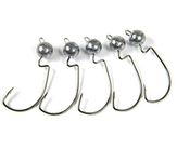 FISHIN ADDICT Offset jig heads hooks 3g 5g 7g weedless for soft lures PACK OF 5 (5.0)