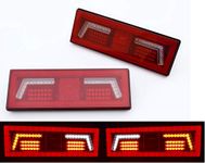 2x LED thin rear tail position 12/24V lights lamps truck trailer chassis van caravan camper bus