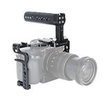 NICEYRIG Camera Cage Kit with Cheese Top Handle Cold Shoe Mount NATO Rail Compatible with Panasonic Lumix GH5/ GH5s