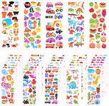 KUUQA 1000+Pcs 3D Stickers for Puffy Stickers 40 Sheets Different Random Craft Stickers Scrapbooking Bullet Journals