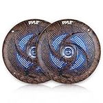 PYLE PLMRLE64DK Waterproof Rated Marine, Low-Profile Slim Speaker Pair with Built-in LED Lights, Camo Style, 6.5" (240 W) (Pair)