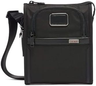 TUMI Alpha Pocket Bag - Women's & Men's Everyday Crossbody Bag - Includes Adjustable Shoulder Strap - For Business & Travel, Black 1, One Size