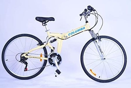 Columba 26 Inch Alloy Folding Bike w. 18 Speed Cream (RJ26A_CRM)