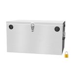 VERSAINSECT r/RV/Marine Battery Box, Stainless Steel Battery Relocation Kit for Trailer, Boat, Trolling Motor, Kayak (Double Battery Box)