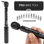 PRO BIKE TOOL 1/4 Inch Drive Click Bike Torque Wrench Set – 2 to 20 Nm – Bicycle Torque Wrench Maintenance Kit for Road & Mountain Bikes - Includes Allen & Torx Sockets, Extension Bar & Storage Box