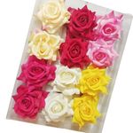 Zennie Flower Hair Clip Real Looking Flower Hair Pin Brooch Head Ornament Bride Women Rose Flower Hair Accessories Wedding Hair Clip 12 Pcs,Assorted