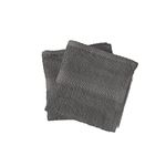 Lyra Linens - 100% Egyptian Cotton Face Flannel Washcloths - Pack of 2 OR 4 500 Gsm Facecloths, 30cm x 30cm Square, Quick Dry And Absorbent Makeup remover Cloths, Gym Towels (Charcoal Grey, 2)