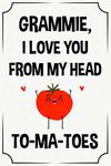 grammie I love you from my head to-ma-toes funny cute cool birthday christmas notebook journal gag gift for grammie: happy mothers day appreciation ... son daughter grandson granddaughter grandkids