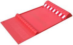 Maxsa Innovations Maxsa 37359 Park Right Perfect Parking Self Adhesive Anti-skid Parking Mat for Cars and Trucks, 21" x 11" x 2", Red with Reflective Strip