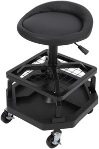 GarveeTech Rolling Shop Stool for Garage - 330LBS Capacity, Heavy-Duty, Effortless Mobility, Superior Comfort, with Casters