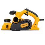 Electric Wood Planer 110mm 1000W Portable Hand Planer 16000 RPM 2 Reversible HSS Blades, 3 Meters Power Cord, for Carpentry Work DIY Quick Work of Any Project TOUGH MASTER