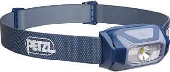 PETZL TIKKINA Headlamp - Compact, Easy-to-Use 300 Lumen Headlamp, Designed for Hiking, Climbing, Running, and Camping - Blue