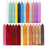 Anezus 26Pcs Antique Sealing Wax Sticks with Wicks for Postage Letter Retro Vintage Wax Seal Stamp, Assorted Colors