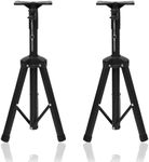 Height Adjustable Universal Dual Speaker Stand Set Studio Monitor Stands Speaker Tripod Design 35mm Compatible Secure Locking Sturdy Metal Construction Tension Locking for Stability(2Pcs,82-120CM)