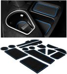 CupHolderHero fits Toyota RAV4 Accessories 2013-2018 Premium Custom Interior Non-Slip Anti Dust Cup Holder Inserts, Center Console Liner Mats, Door Pocket Liners 16pc Set (Blue Trim)