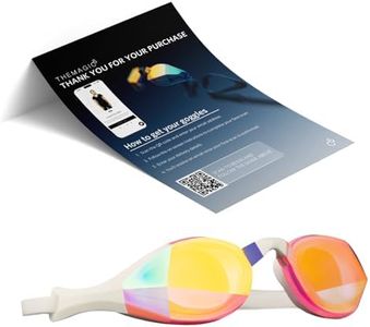 THEMAGIC5 VECTOR Swim Goggles for Men and Women - The World's 1st Custom Fit Swimming Goggles for Adults - QR Code Ships by Mail - Anti-Fog Competitive Racing Pool (VECTOR PINK MAGIC MIRROR GOLD)