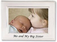 Lawrence Frames Big Sister Silver Plated 6x4 Picture Frame, Me And My Big Sister Design