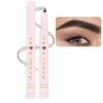 Eyebrow Pencil, Waterproof 4-Fork Liquid Brow Pencil Natural Defined Brow Pen, Long Lasting Color Sweatproof Brow Tint Pen, Highly Pigmented Natural Brow Look, Effect Lasts Up To 24 Hours