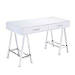 ACME Furniture Acme 92229 Coleen Desk, White & Chrome, One Size
