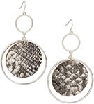 Oval Ring Half Paddle Snake Animal Print for Women (Snake Hoop)