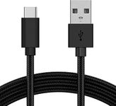 KP TECHNOLOGY [6.6ft/2m] Braided Charger Cable For Sony Xperia 1 VI/Xperia 10 VI / 10 V / 5 V / 1 V / 10 IV 5 IV 1 IV / 10 III 5 III 1 III / 10 II 5 II 1 II / 10 5 1 / L4 L3 L2 L1 (BLACK)