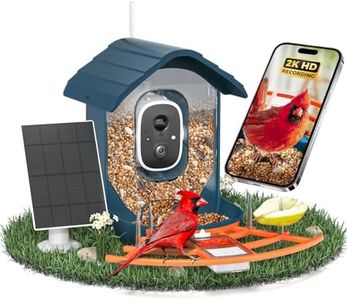 DOCOON Smart Bird Feeder with Camera, 2K HD AI Identify Bi RDS Species, Bird Watching Camera with Solar Panel, Auto Capture Bi rd Videos & Instant Notifications, Ideal Present for Bi rd Lover