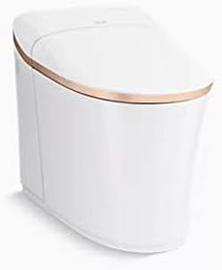 Kohler 77795-0SG Eir Toilet, White Sun Rise Gold Trim