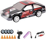 Remote Control Car RC Drift Car, 2.4GHz 1:24 Scale 15KM/H High Speed Model Vehicle with Lights, Racing Sport Toy Car for Boys Girls Kids Gift, USB Rechargeable (Batteries Required) (G)