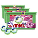 Ariel Pods All-in-One with Touch of Lenor Freshness Washing Liquid Laundry Detergent Tablets/ Capsules, 96 Washes (32 x 3)