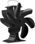 HIDALIFE Wood Stove Fan Heat Powered, Fireplace 6 Blades Fan with Bracket Compatible for Buddy Heater,Thermal Stove Fan for Gas Pellet Wood Burner