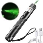 JMMTAAG 2023 Long Range Green Laser Pointer with USB Charging Cable, Laser Pointer High Power, Laser Pointer for Indoor Meetings, Presentation, cat Toys and Outdoor Adventures