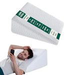 The White Willow Bed Wedge Pillow for Sleeping, Leg Elevation Memory Foam with Removable Pillow Cover, XL King Size Low Height- Multi (24" L x 24" W x 7" H Inch)