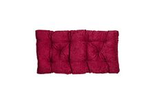 Patiofy L-Shape Cotton Cushion Gaddi for Indoor Outdoor Swing Hammock/Comfortable Tufted Pillow Chairpad Seat/All-Weather Replacement Cushion UV Resistant Swing Accessories (32" x 16", Red)