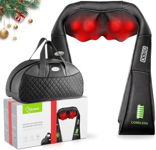 Cordless Shiatsu Neck and Shoulder Massager with Heat,Portable Massagers for Neck and Back,3D Deep Tissue Kneading Back Massager for Muscle Pain Relief,Perfect Gifts for Men and Woman