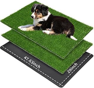 LOOBANI Dog Grass Pad with Tray Large, Dog Litter Box, Indoor Dog Potties for Apartment and Patio Training, with 2 Packs Dog Grass Pee Pads for Replacement