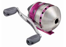 Zebco 33 Spincast Fishing Reel, Size 30 Reel, Changeable Right- or Left-Hand Retrieve, Built-in Bite Alert, Durable All-Metal Gears, Pre-Spooled with 10-Pound Zebco Cajun Fishing Line, Silver/Pink