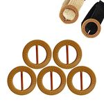 Aakriti Wooden Style Round Buckle for belt, handbag, fashion accessories, Suitable for most styles silk scarves, tee shirt, fashion ladies Women Belt buckle (2 INCH BUCKLE 5PCS)