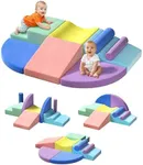 Twinkoo Extra Large 8-Piece Soft Climbing Toys for Toddlers, Foam Climbing Block Set with Jumbo Size, Boosts Motor Skills & Color Coordination, Safe Indoor Toy for Child Development