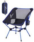 Camping Chair, Sportneer Lightweight Portable Folding Camping Chairs for Adults Compact Camp Chairs Foldable Backpacking Chair Outdoor Chair for Camping Hiking Beach Lawn Picnic Travel (1, Blue)