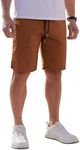 COOFANDY Men Casual Cotton Shorts Lightweight Work Shorts Elastic Waist Athletic Cargo Shorts