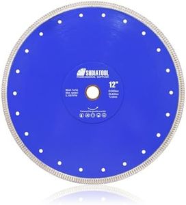 SHDIATOOL 12-Inch Diamond Saw Blade Cutting Disc for Porcelain Tile Ceramic Granite Marble Brick Turbo Cutting Wheel on Angle Grinder