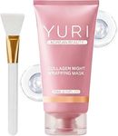 Yuri Korean Glass Skin, Collagen Mask, Collagen Night Wrapping Mask, Korean Skin Care Collagen Overnight Glass Skin Peel off Face Mask, Reduce Fine Lines & Dullness (1)