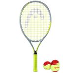 HEAD Extreme Junior Tennis Racket, inc Protective Cover & 3 Tennis Balls (Various Sizes) (23")