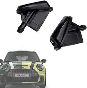 Premium Adjustable Wiper Washer Nozzles Non Heated Fit for Mini Cooper S JCW Cabrio Electric Clubman Countryman 2000-2023 Front Windshield Washer Jet | Direct Replacement | Easy to Install | 2 Pack