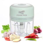 Prime Pick Rechargeable Mini Electric Chopper - Compact and Efficient Small Mixer Grinder Mini for Smooth Grinding and Blending - Ideal for Modern Kitchen.