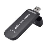 4G LTE Wireless USB Dongle | All SIM Network Support | Plug & Play Data Card Stick with 150Mbps WiFi Hotspot | Single Band High-Performance Black