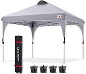 ABCCANOPY Outdoor Pop up Canopy Tent, 10x10 Instant Portable Canopy for Camping, Beach, Backyard,Gray